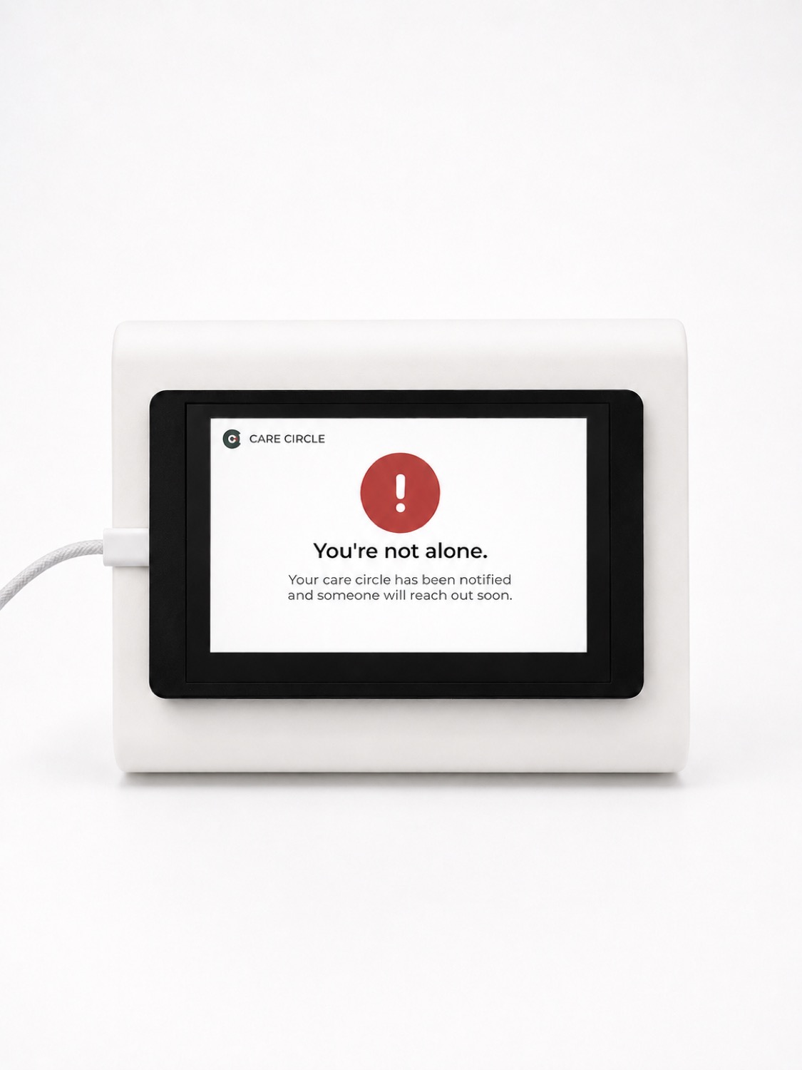 Screen reading You're not alone after help is requested